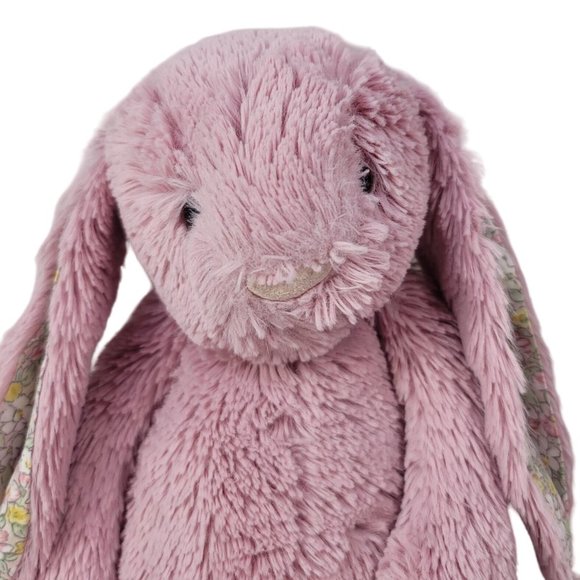 Jellycat Blossom Bunny Tulip Plush Pink Purple 12" Flower Ears & Feet Bobtail - Picture 2 of 10
